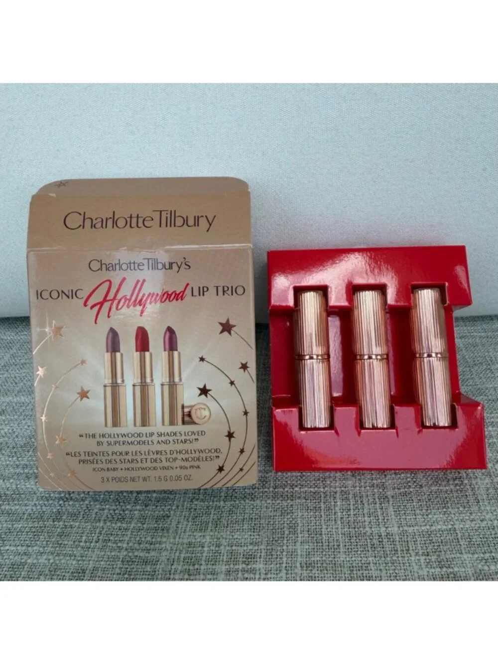 NEW CHARLOTTE TILBURY ICONIC HOLLYWOOD LIP TRIO SET
